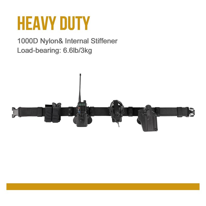 VISMIX Duty Blet, 2" Security Nylon Duty Belts Law Enforcement with 4 Belt Keepers