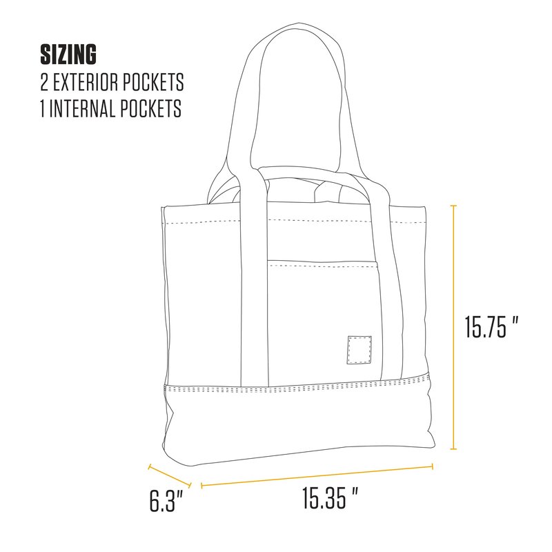 Carhartt Classic Vertical Open Tote Bag, Durable Water Repellent Material W/Hand and Shoulder Straps, Industry Red, 18L