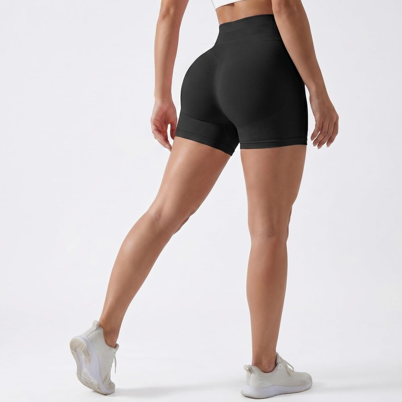 Sorfneo Women's Workout Impact Shorts 3.6" /4.5" Scrunch Butt Lifting Gym Shorts Yoga Running Biker Classic Black