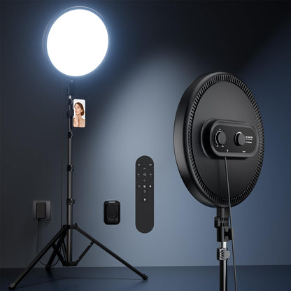 Weilisi Large Ring Light with 72" Tripod Stand, 6500K Full-Screen Selfie Ring Light for Live Stream, YouTube, TikTok, Video Recording, Photography, Ring Light Tripod for iPhone/Phone with Remote