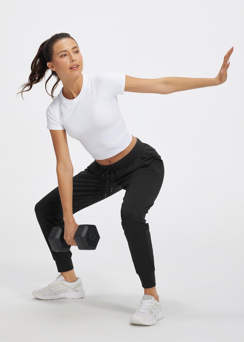 Libin Joggers for Women Tall/Regular/Petite Dance Sweatpants Athletic Workout Trousers Pants Tapered Casual Teacher Yoga Pants for Running Golf Work Cloths, Black 3XL