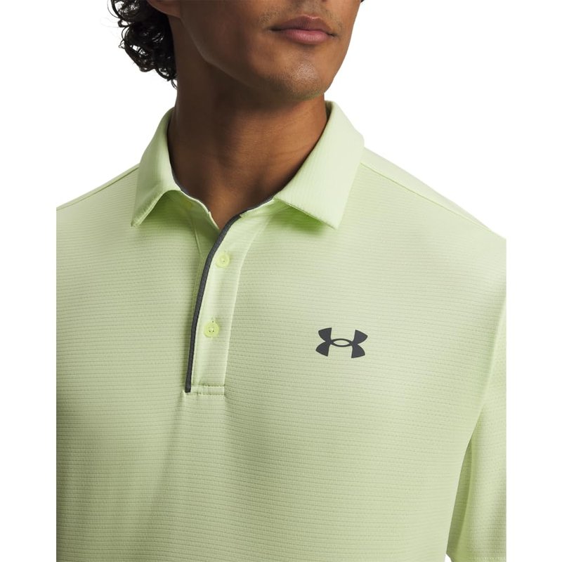 Under Armour Men's Tech Golf Polo, (392) Fade Green / / Pitch Gray, 3X-Large Tall