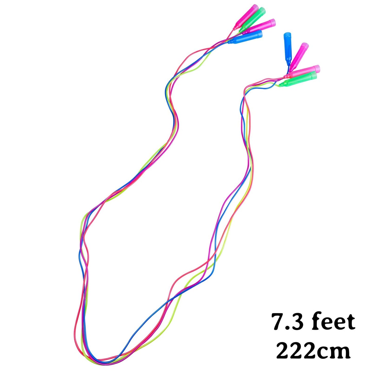 Elcoho 15 Pack Colorful Kids Jump Rope Set Adjustable Plastic Kids Jump Rope Skipping Rope Outdoor Jump Ropes Great Party Favor