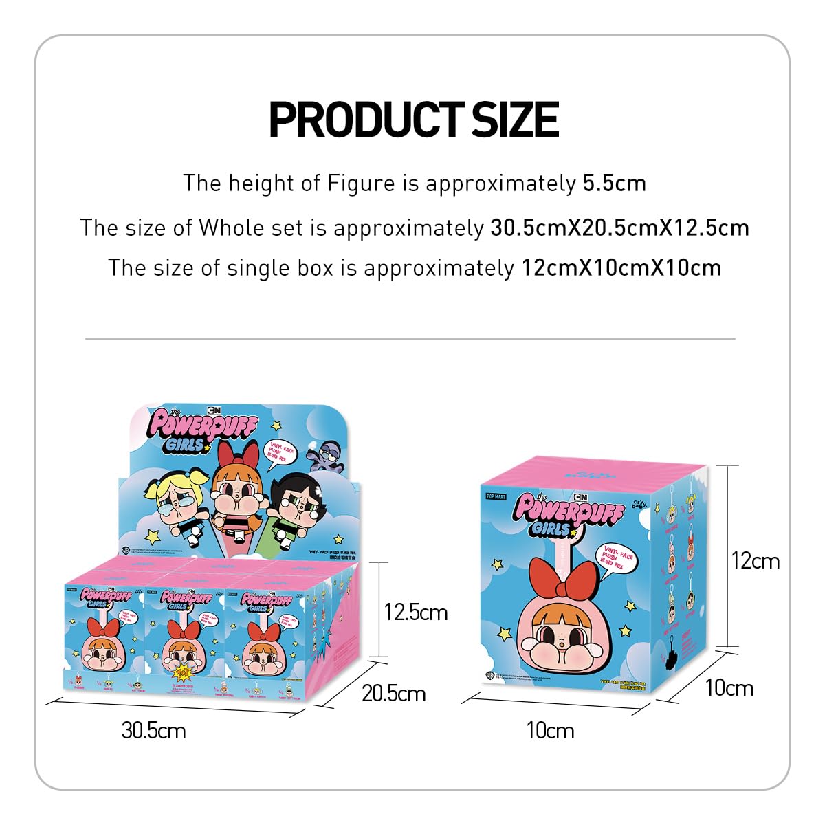 POP MART CRYBABY × Powerpuff Girls Series-Vinyl Face Plush 1Box 2.5 inches Action Figure Art Toy Articulated Character Fan-Favorite Collectible