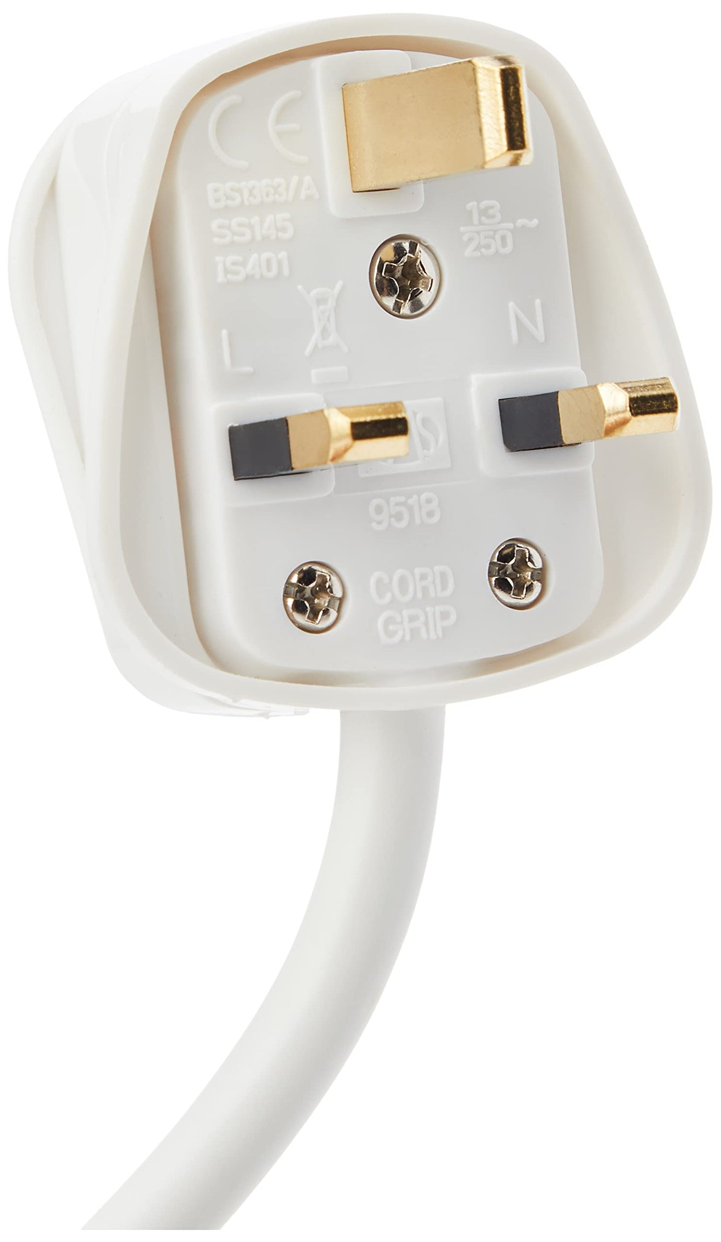 PRO ELEC PELB1904 4 Gang Extension Lead White, 3m