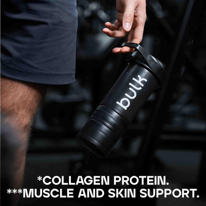 Bulk Collagen Powder with Peptides and Vitamin C | Hydrolysed Bovine Collagen | High-Protein Supplement for Use in Smoothies, Shakes & Recipes | Joint & Skin Routine | Unflavoured | Easy Mixing | 500g