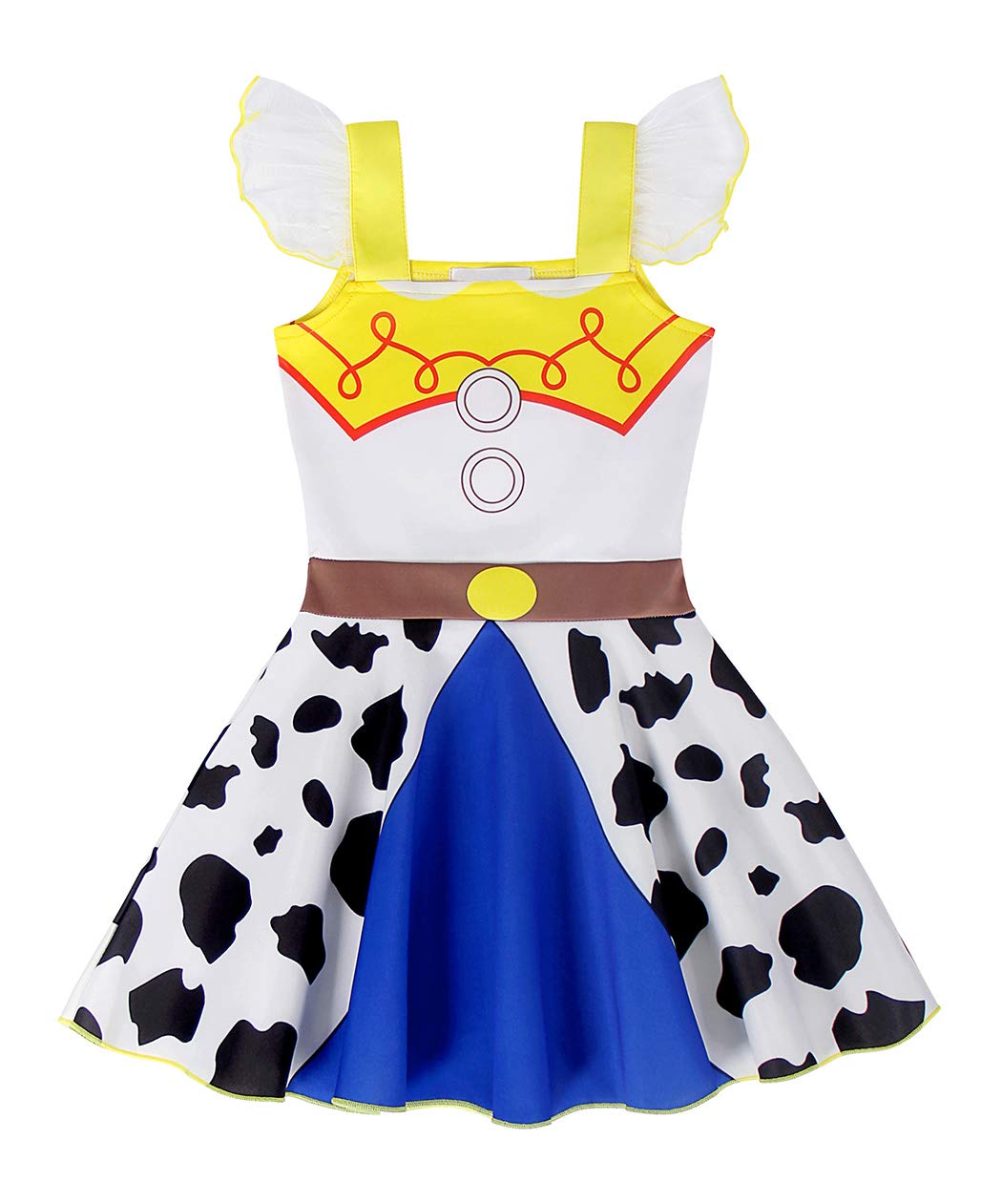 AmzBarley Little Girls Princess Dress up Cowgirl Costume Outfit Birthday Party Halloween Cosplay Role Play Kids Holiday Dress Christmas Fancy Clothes Size 4T(3-4Years)
