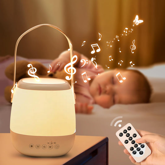 Baby Night Light Sound Machine,35 Colors+12 White Noise Machine+Egg Light for Nursery Lamp, Cordless+USB Rechargeable+Portable Night Light for Baby Nursery Lamp, Nightlight for Kids Room Toddler Lamp