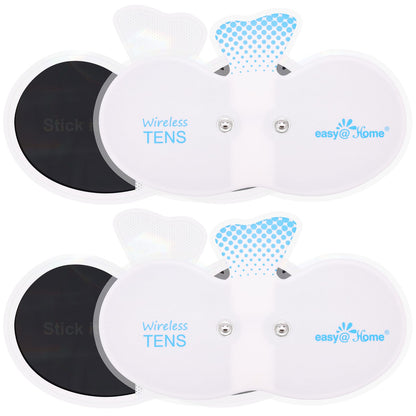 EASY@HOME Adhesive Electrode Pads: 4-Pack, 6.5" x 3", Reusable - Upgraded Conductive Area ETP015B