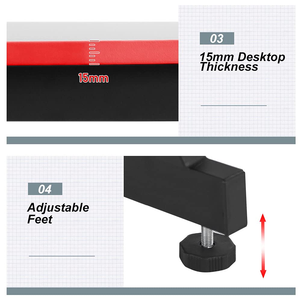 Gmaing Desk 35.4in PC Computer Desk Z Shaped Gaming Workstation Ergonomic Gaming Table with Headphone Hook for Home Office, Red