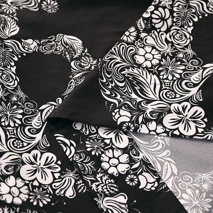 SDIII 4PCS Sugar Skull Queen Sheet Set, Soft Microfiber Gothic Queen Sheets Set Skeleton Printed, Goth Halloween Sheets Queen Deep Pocket Hotel Luxury