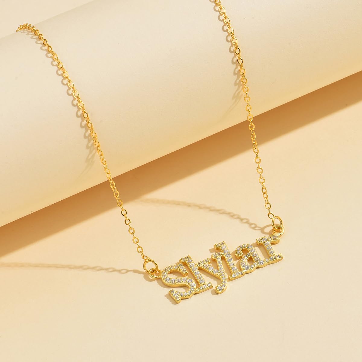 RESVIVI Dainty Custom Name Necklace Personalized Nameplate Necklace Customized Name Jewelry Gift for Women Mother