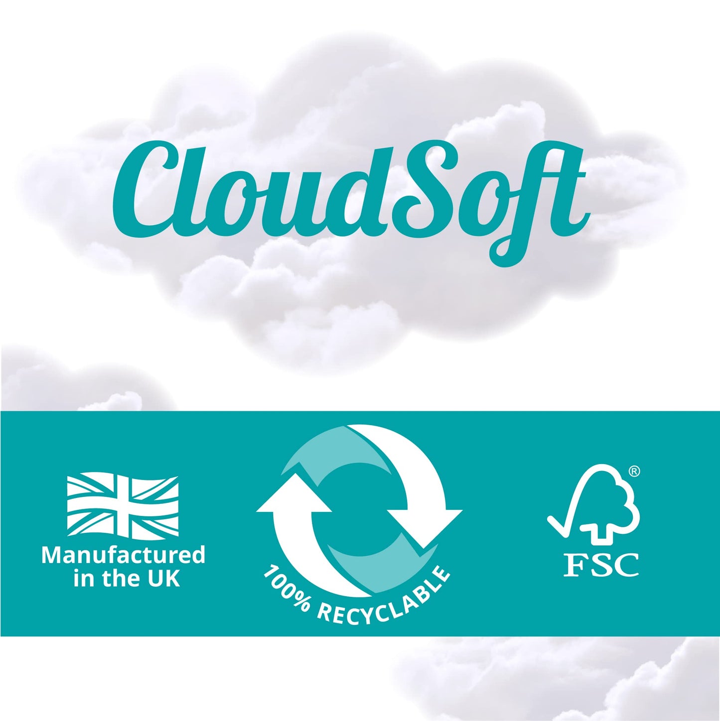 Elegance Cloud Soft Toilet Roll - Bulk Buy Pack of 54 Rolls - Soft, 2-Ply, Recycled, Eco-Friendly, UK Manufactured