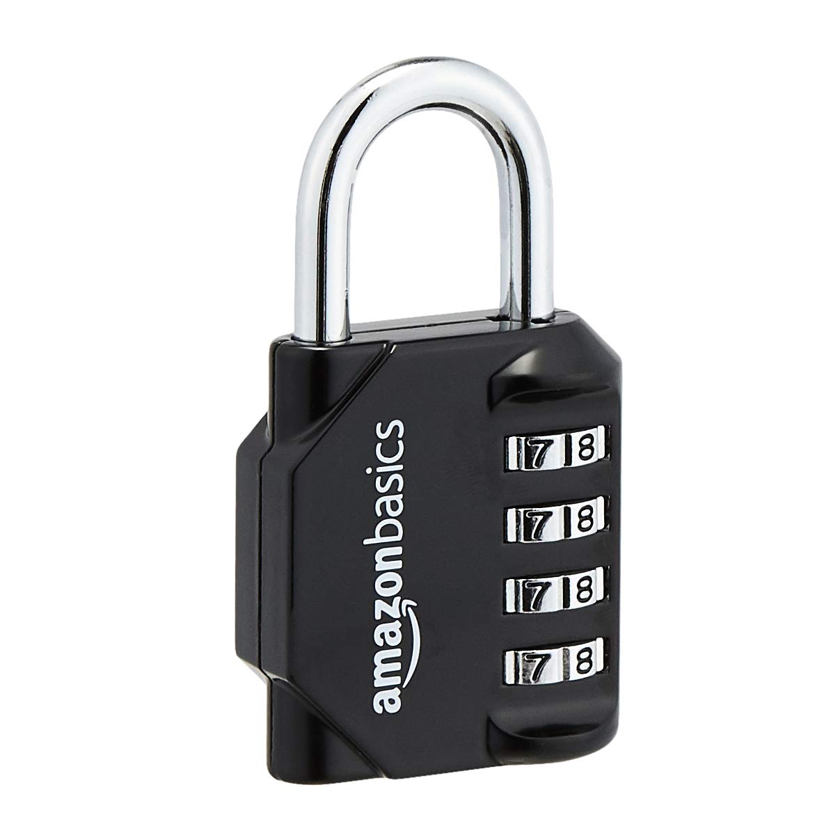 Amazon Basics 4-Digit Combination Lock for Gym and Sports, 2-Pack, Black