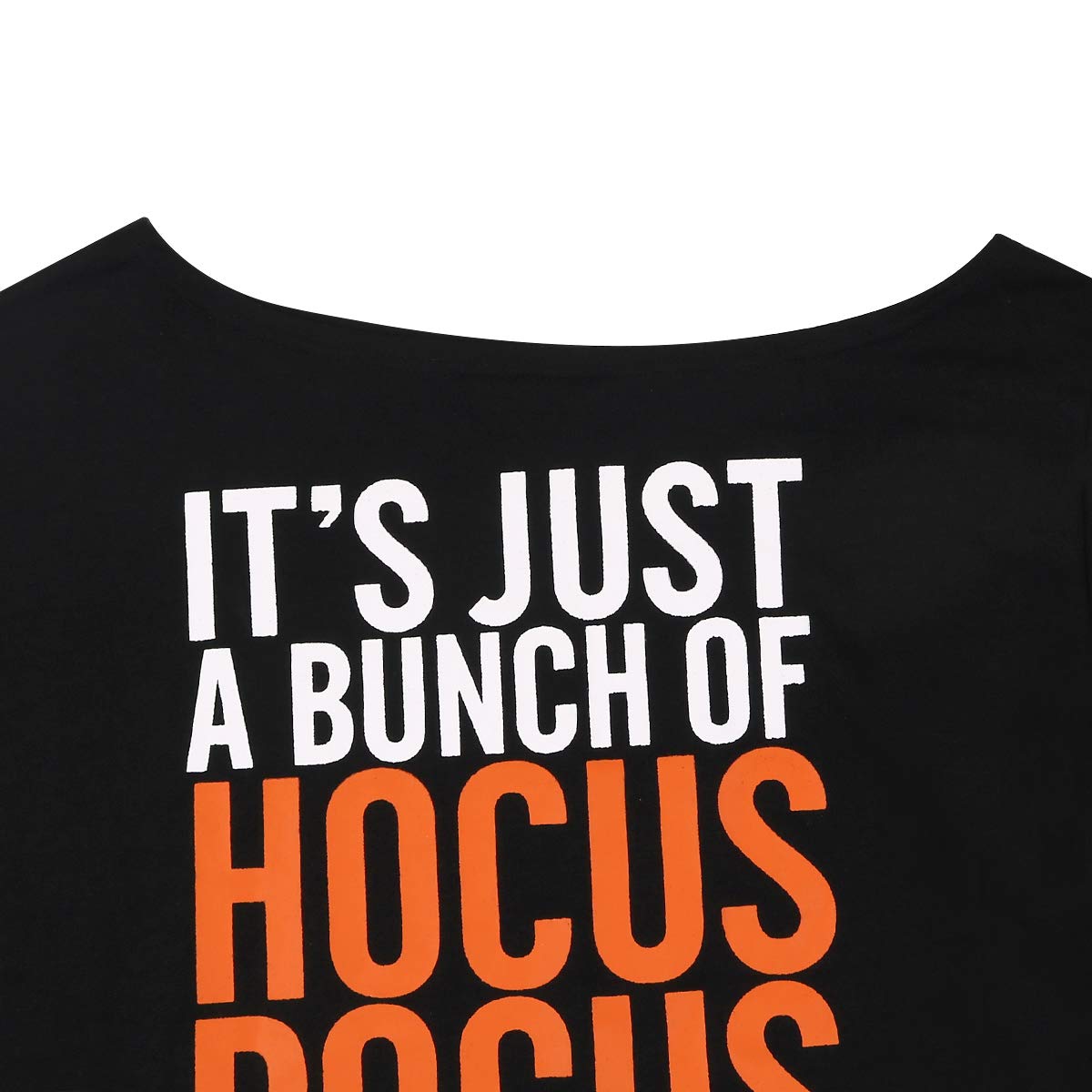 It's Just a Bunch Of Hocus Pocus Sweatshirt Women Halloween Off The Shoulder Tops Funny Graphic Pullover Top Black