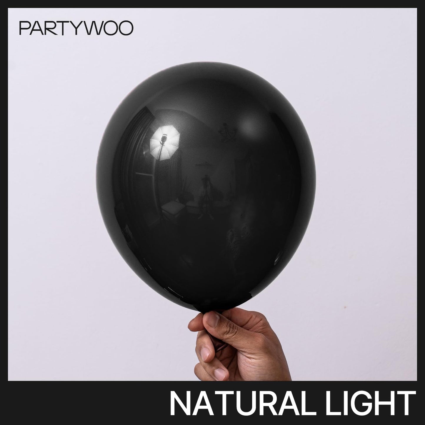 PartyWoo Black Balloons 127 pcs Different Sizes Pack of 36 18 12 10 5 Inch Matte Black Latex Balloon Arch Kit Garland for Graduation Halloween New Year Anniversary Birthday Party Decorations Black-Y18