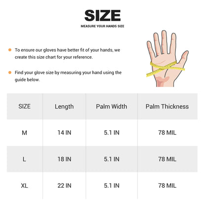 ThxToms Heavy Duty Rubber Gloves, Industrial Chemical Resistant Gloves Waterproof Reusable Protective Work Gloves for Cleaning, Dishwashing,Anti-Slip Design, Soft and Thick, Black, 14" 1 Pair