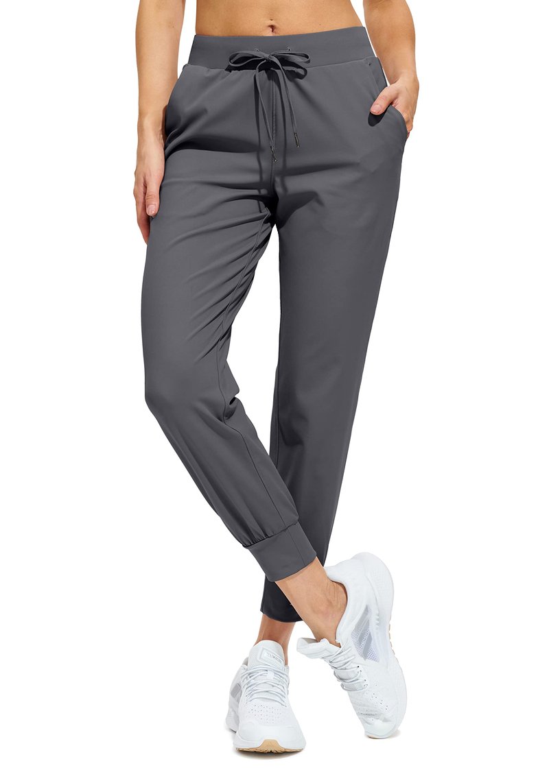 Libin Joggers for Women Petite/Regular/Tall Dance Sweatpants Athletic Workout Tapered Lounge Casual Teacher Pants for Running Yoga Cloths, Dark Grey L