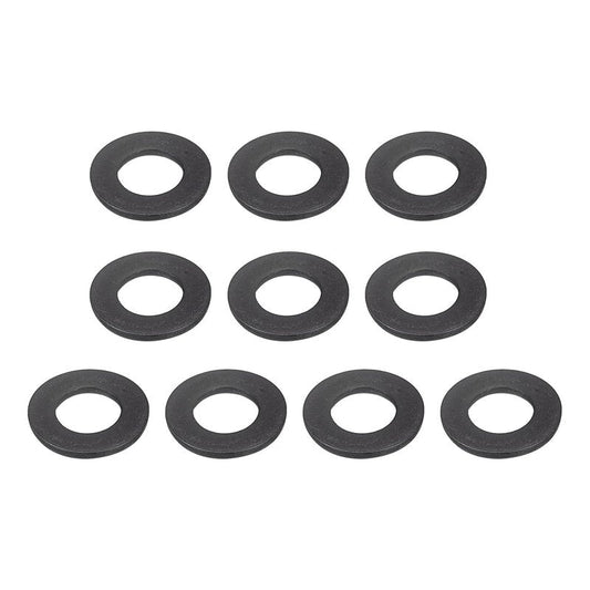 uxcell Carbon Steel Flat Washer Fits M10 Bolts, 10pcs M10 x 20 x 2mm Black Oxidized Grade 8.8 Alloy Steel Fasteners for Mechanical Industry