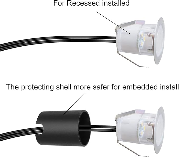 LED Recessed Deck Light Kits with Protecting Shell,LED Outdoor Landscape Lighting IP67 Waterproof,DC 12V Low Voltage for Garden,Yard,Stair,Patio,Kitchen Decoration In Ground (30pack,Blue)