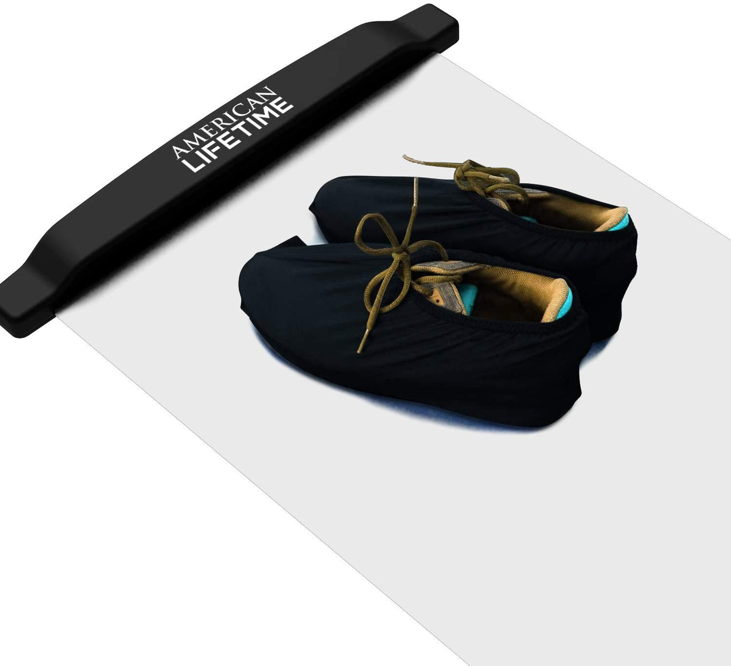 American Lifetime Slide Board - Workout Board for Fitness Training and Therapy with Shoe Booties and Carrying Bag Included (White, 7.5 Feet)