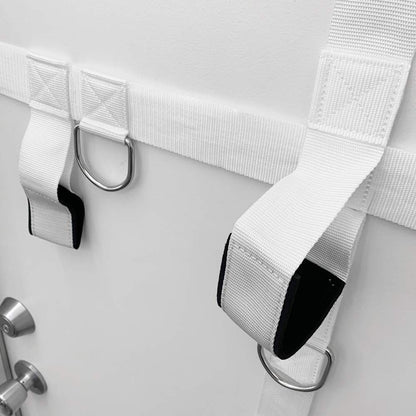 Bodylastics Ultra Anchor Door Attachment with 25 Durable Connectors for Anti Snap Resistance Bands Strength Training on Any Standard Door, White