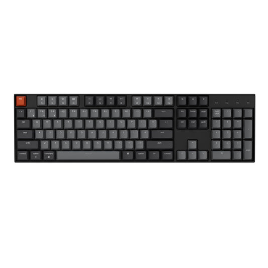 Keychron K10 Full Size 104 Keys Bluetooth Wireless Mechanical Gaming Keyboard for Mac Windows K Pro Brown Switch, Multitasking/White LED Backlight/USB C Wired Computer Keyboard