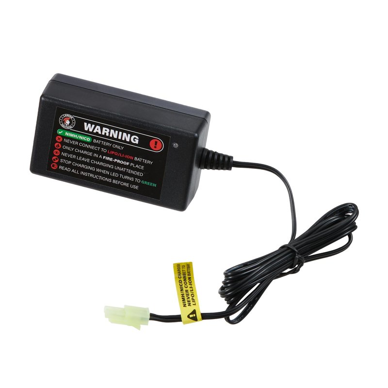 Lancer Tactical 8.4v Nunchuck Nimh Battery Pack with Smart Charger, 8.4v 1600 mAh Dean Connector with Compact Smart Charger