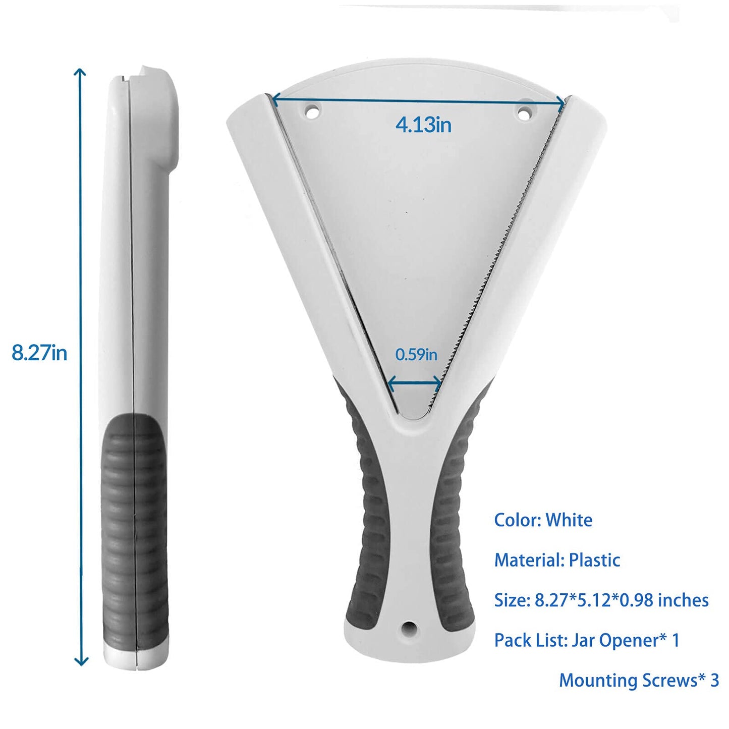 Jar Opener, Ideal Bottle Opener, Easy Grip Jar Opener & Under Cabinet Lids Opener Effortless to Unscrew Any-Sized Caps, Jar Opener for Seniors Essential Kitchen Gadgets for Weak Hands or Arthritis