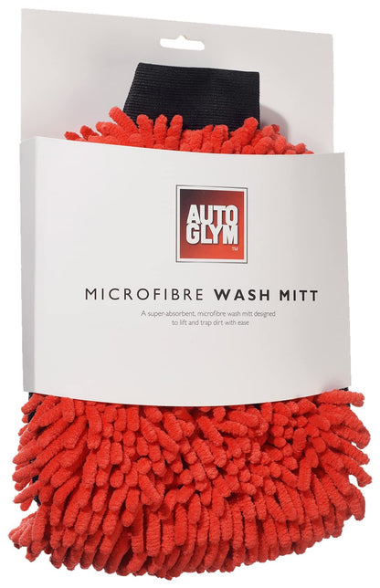Autoglym Microfibre Noodle Wash Mitt - Mircrofibre Cleaning Mitt Specially Designed For a Quick, Streak-free Finish on Car Paintwork and Glass