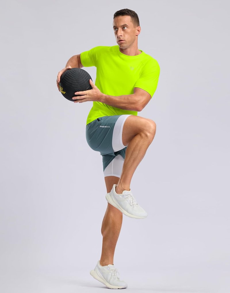 G Gradual Men's Athletic Workout T-Shirts - Moisture-Wicking Short Sleeve Performance Tee for Gym & Tennis