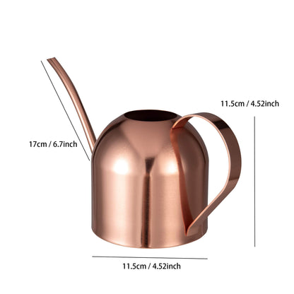 IMEEA Indoor Watering Can for House Plants 33oz/1L Stainless Steel Watering Can with Long Spout (Rose Gold)