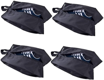 Misslo Portable Nylon Travel Shoe Bags with Zipper Closure Large Shoes Storage Organizers Pouch for Travel Accessories (4 Packs, 15 inch)