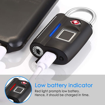 Fingerprint Lock, TSA Approved Smart Digital Locker Lock for Gym, Luggage, Travel, House Door, Suitcase, Backpack, School, Bike,Office, Keyless