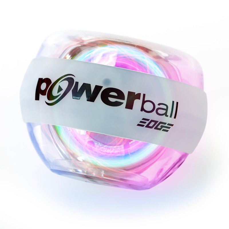 DFX Powerball EDGE – LED Gyro Trainer with Color-Changing Lights that Increase with Resistance, Ideal for Grip, Wrist & Forearm Strength