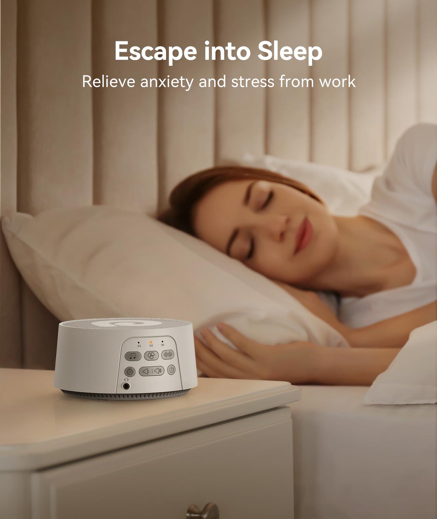 Dreamegg White Noise Sound Machine for Adults Sleeping, D3 Pro Sound Machine for Baby Adults, 29 HiFi Sound, Battery/Adapter, Portable Sound Machine for Sleeping, Sound Therapy for Home Office Travel