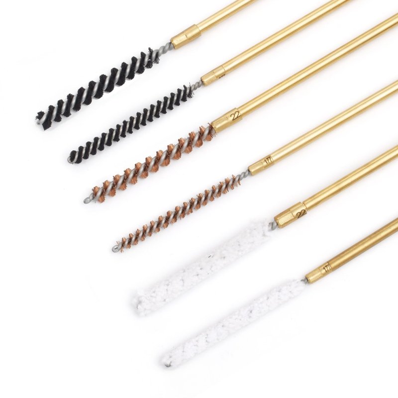 Motanar 177 & .22 Cal Airgun Cleaning Kit with Cotton Mop, Bronze Bore Brush, Brass Jag, Slotted Tips, Nylon Brushes, Brass Cleaning Rod