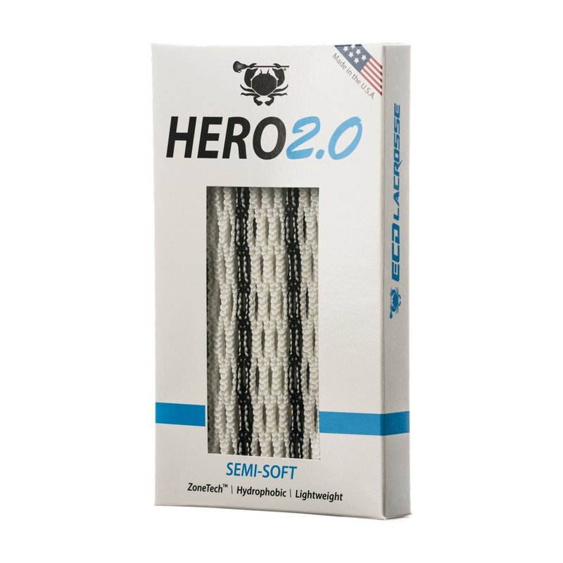 East Coast Dyes Lacrosse Hero 2.0 Mesh - Semi-Soft - Black Striker