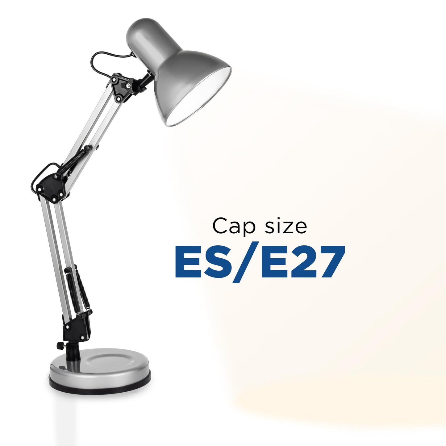 Status Valencia Desk Lamp | Angled Desk Light | Silver Desk Lamp | Study, Office, Bedroom | SADL2429AESC16