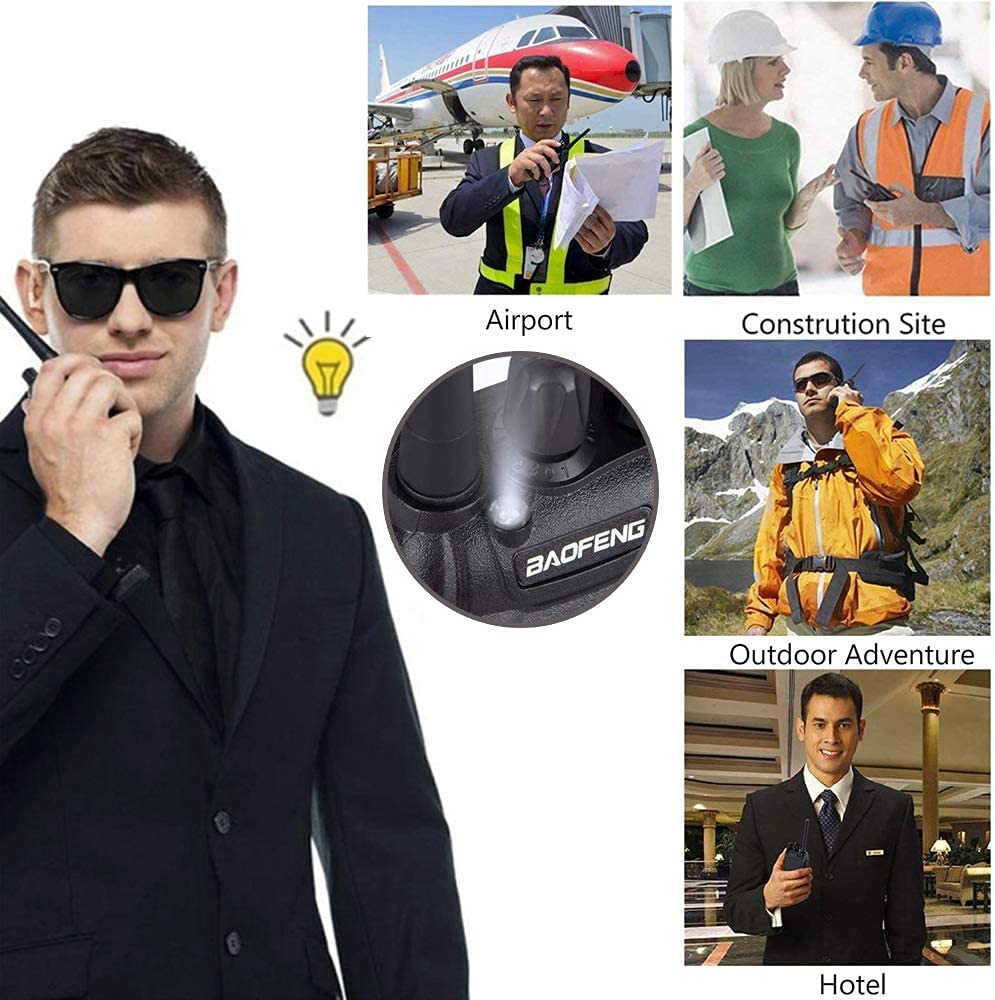 Nineaccy walkie talkie 2 way radio long range,16 Channel Portable walkie talky adult,rechargeable walkie talkies long distance Handheld Transceiver with LED light and earpiece