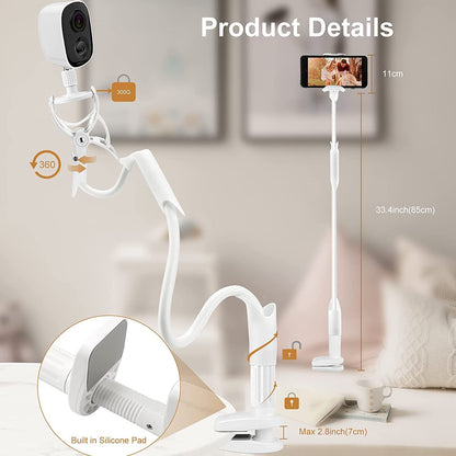 Baby Monitor Holder, MYPIN Universal Flexible Baby Monitor Mount Baby Monitor Camera Indoor Cameras Monitor Stand(Baby Monitor not Included)