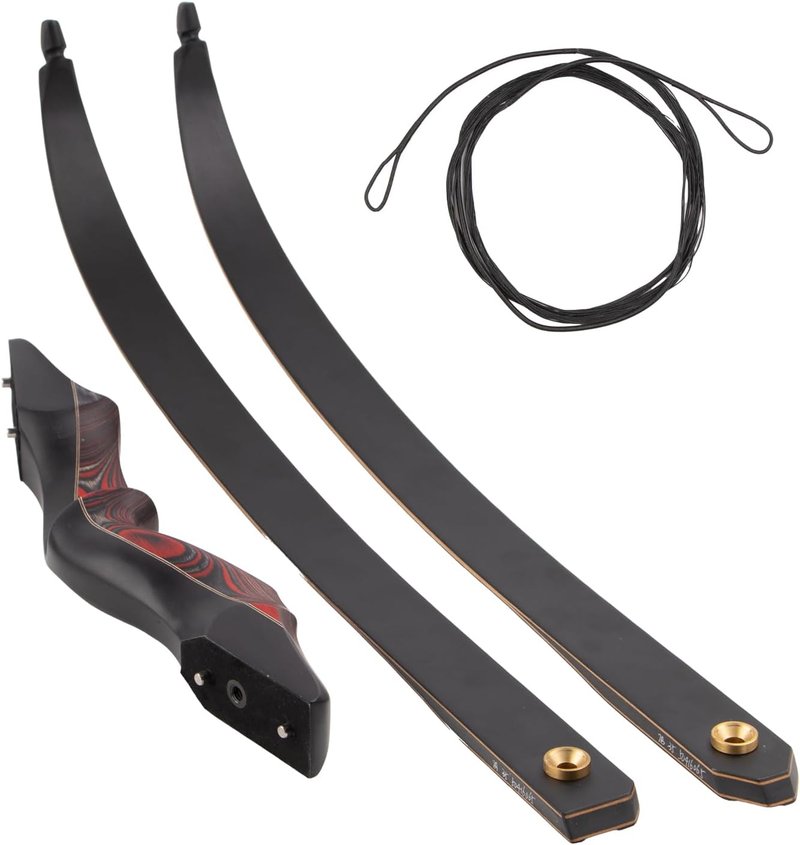 Recurve Bow and Arrow Set - 60'' Wooden Takedown Bow for Adults & Youth | Right Hand, 30/40/50lbs Options