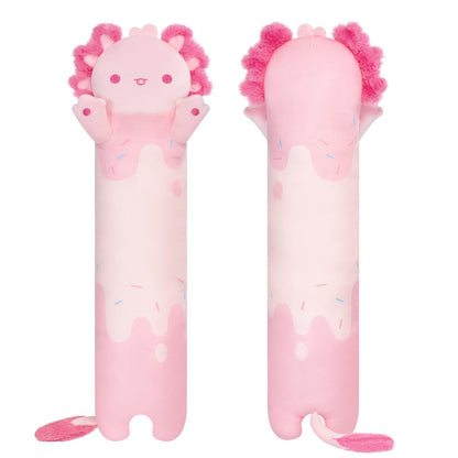 Mewaii 20in Long Pink Axolotl Plush Pillows Stuffed Animals Squishy Pillows - Cute Axolotl Plushie Sleeping Hugging Plush Pillow Soft Toys for Kids