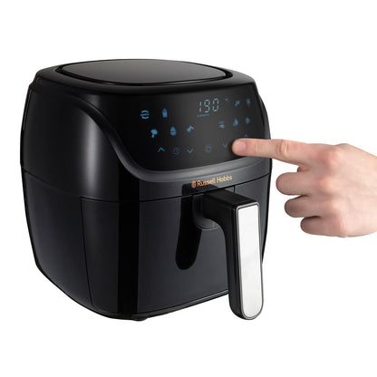 Russell Hobbs 4L Rapid Digital Air Fryer [7 Cooking Functions |10 Programs] Energy Saving, Max temp 220°C, Easy clean, Touch screen, Use without oil, Grill, Bake, Roast, Reheat, Frozen etc. 27160