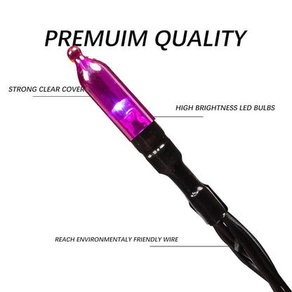 Dazzle Bright 200 LED Halloween Mini String Lights, 65 FT Connectable Waterproof 8 Modes Fairy Lights for Indoor Outdoor Patio Garden Holiday Party Decorations (Purple & Orange & Green)