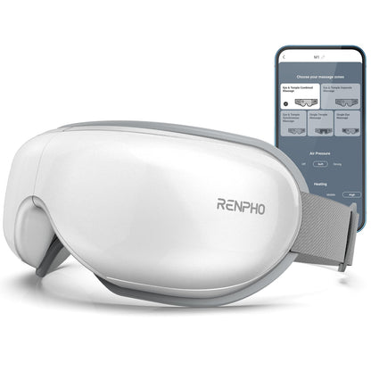 RENPHO Eye Massager with Heat, Valentines Day Gifts for Her Him Birthday Gifts for Women Mom, FSA Eligible HSA Eye Mask for Migraine,Sleep Mask for Dry Eyes Relax, Handheld Massager Eyeris 1