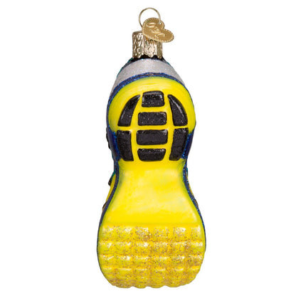 Old World Christmas Running Shoe Glass Blown Ornament for Christmas Tree, Handcrafted Holiday Decoration, Sport Collection