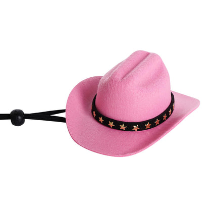 choyaxo Halloween Costumes for Dogs Cat Pet Cowboy Costume Cowboy Hat with Bandana Set for Halloween, Christmas, Holiday, Party, Cosplay (Pink, Small)