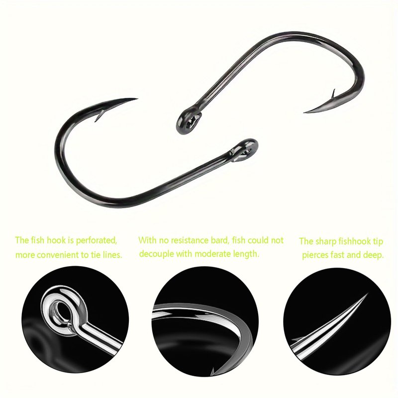Gxamz 1000pcs 600pcs 300pcs Small Fish Hooks for Freshwater, 10 Specifications of Trout Fishing Hook Set (1000pcs, Black)