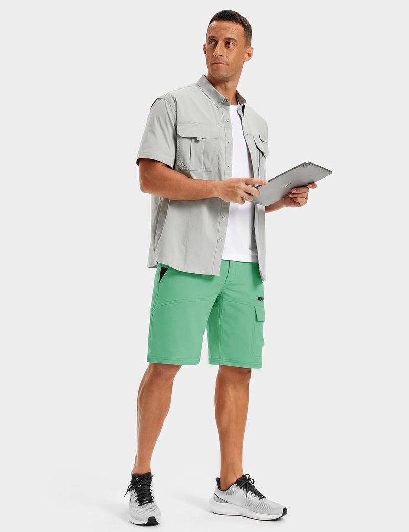 Men's Quick-Dry Cargo Shorts - Water Resistant Outdoor Hiking & Golf Shorts | Casual Summer Wear